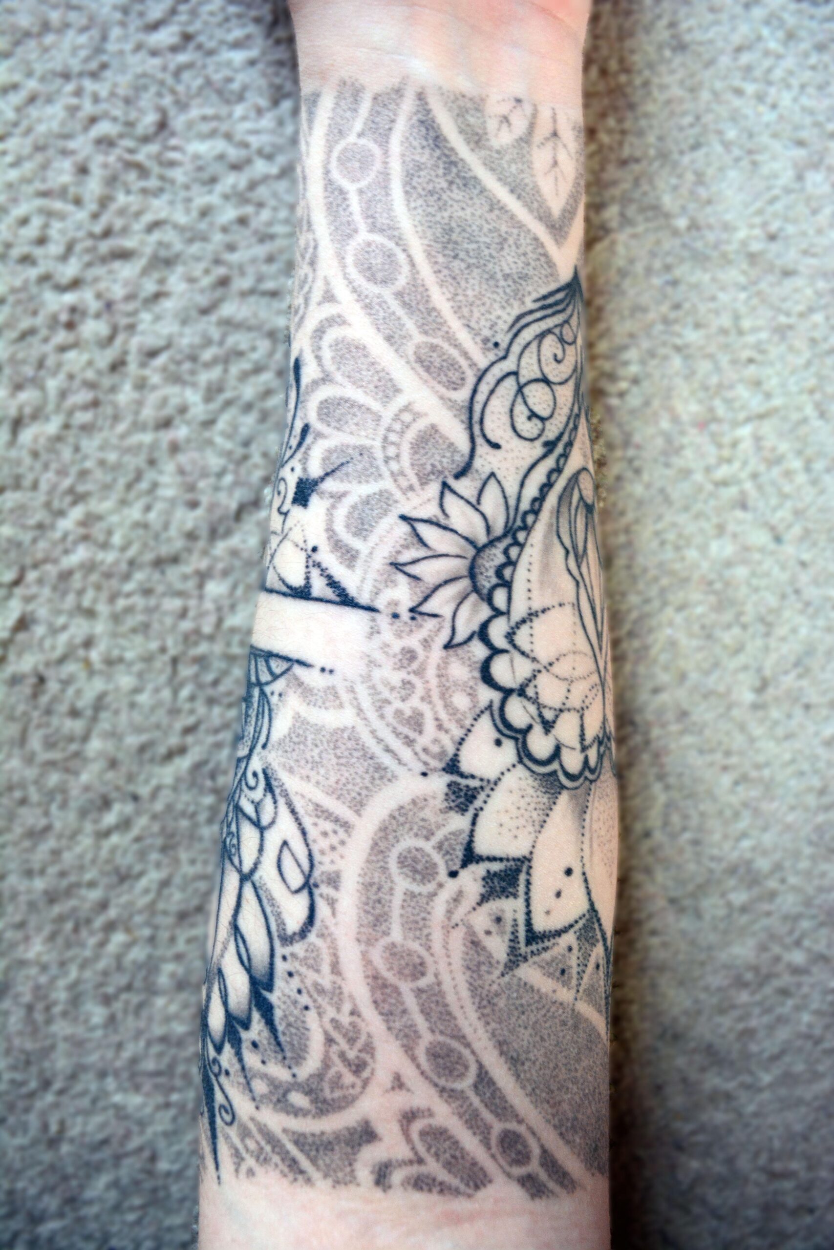 Intricate Dotwork Mandala Sleeve