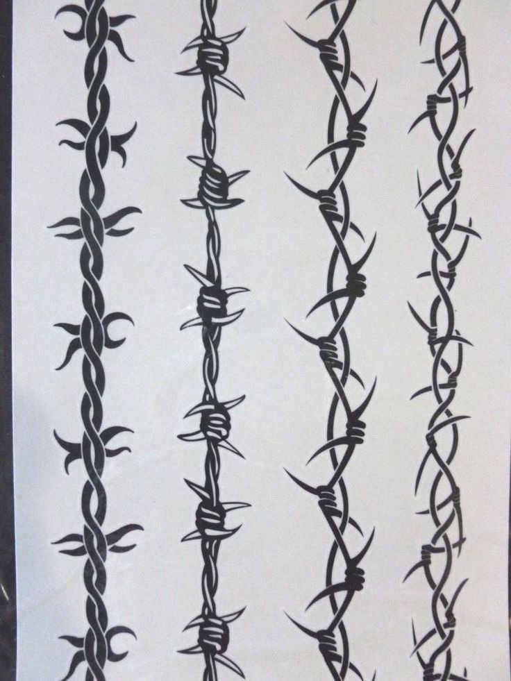 Various Barbed Wire Tattoo Flash Sheets