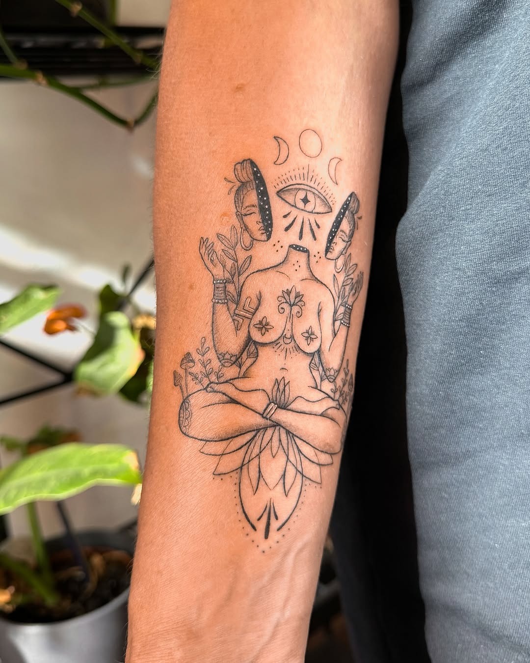 Minimalist Spiritual Tattoo Design