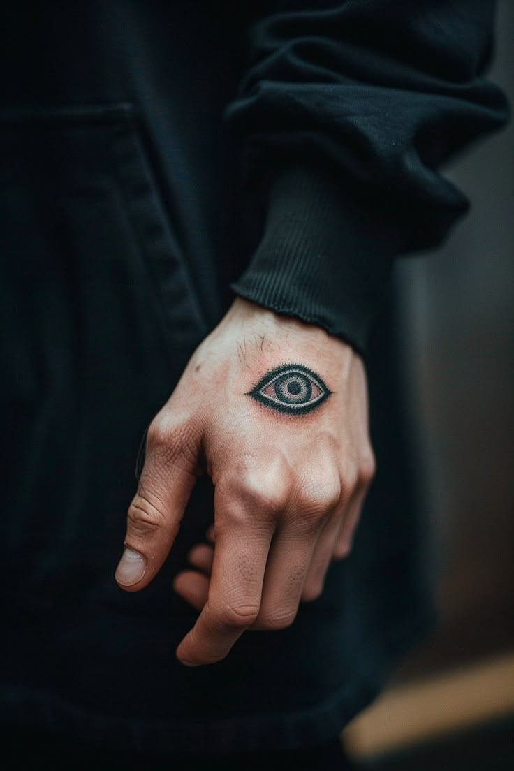 Minimalist Third Eye Hand Ink