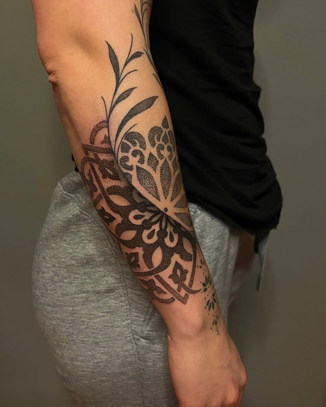 Elegant Half Mandala Forearm Tattoo