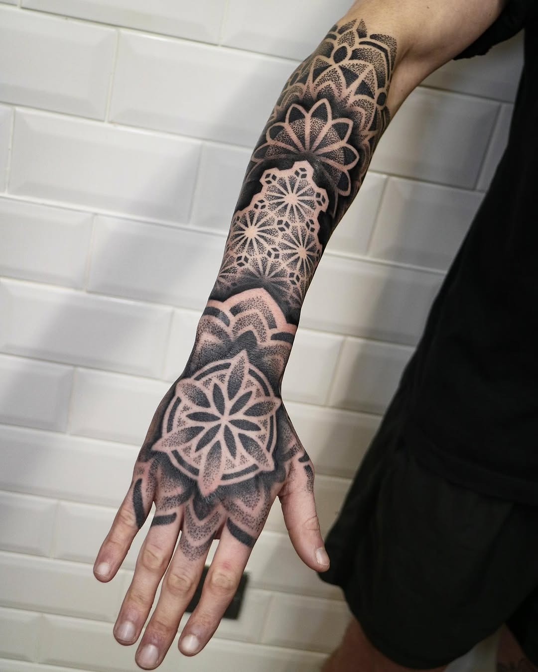 Intricate geometric arm piece