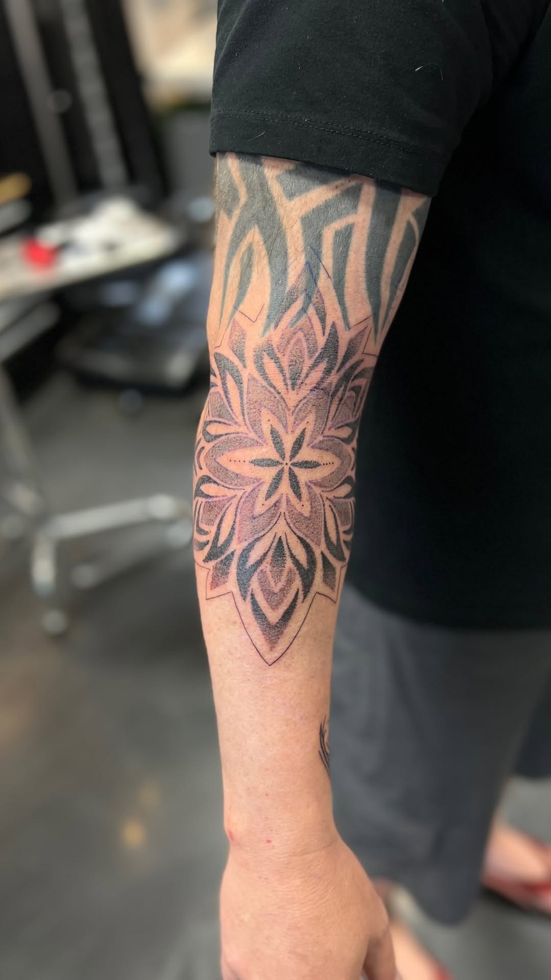 Bold Forearm Mandala Design