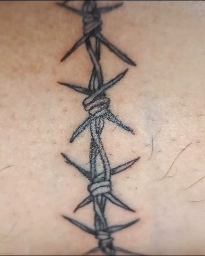 Detailed Barbed Wire Tattoo Linework