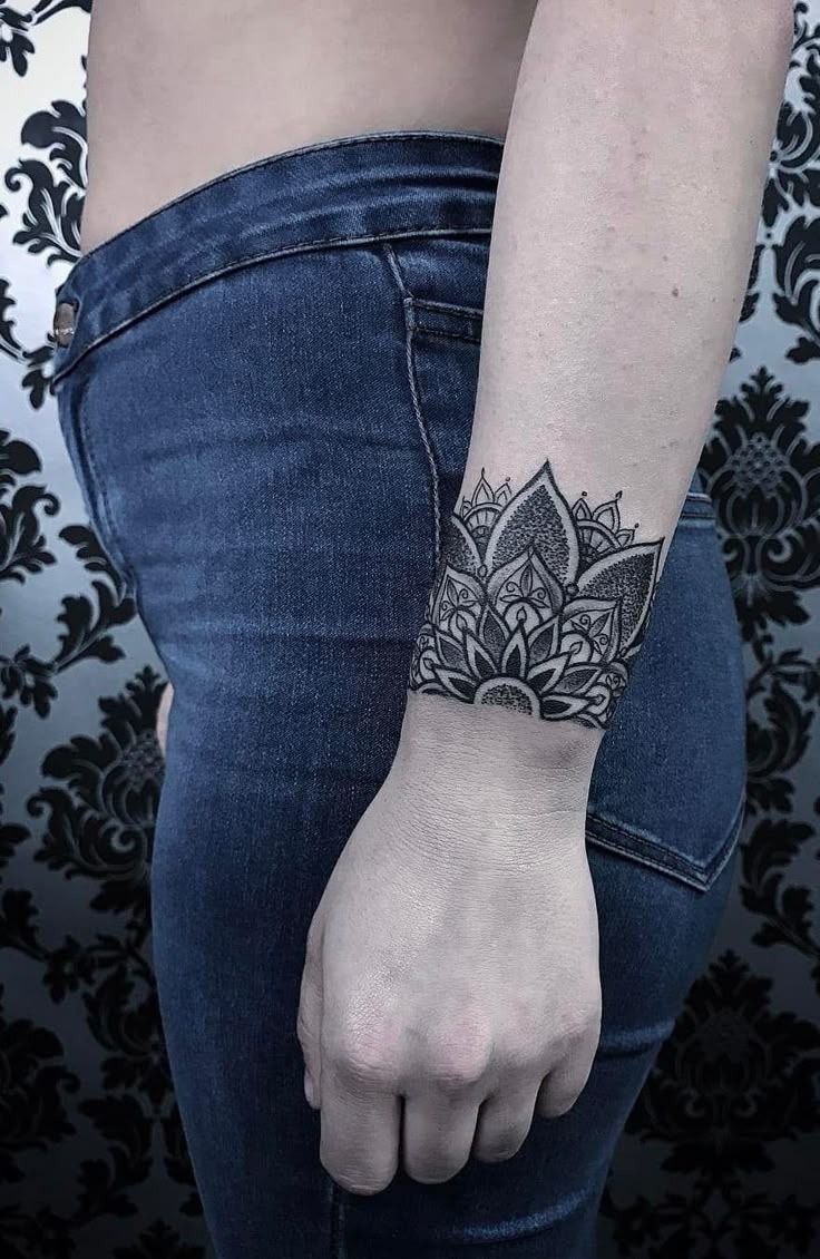 Intricate Wrist Half Mandala Design