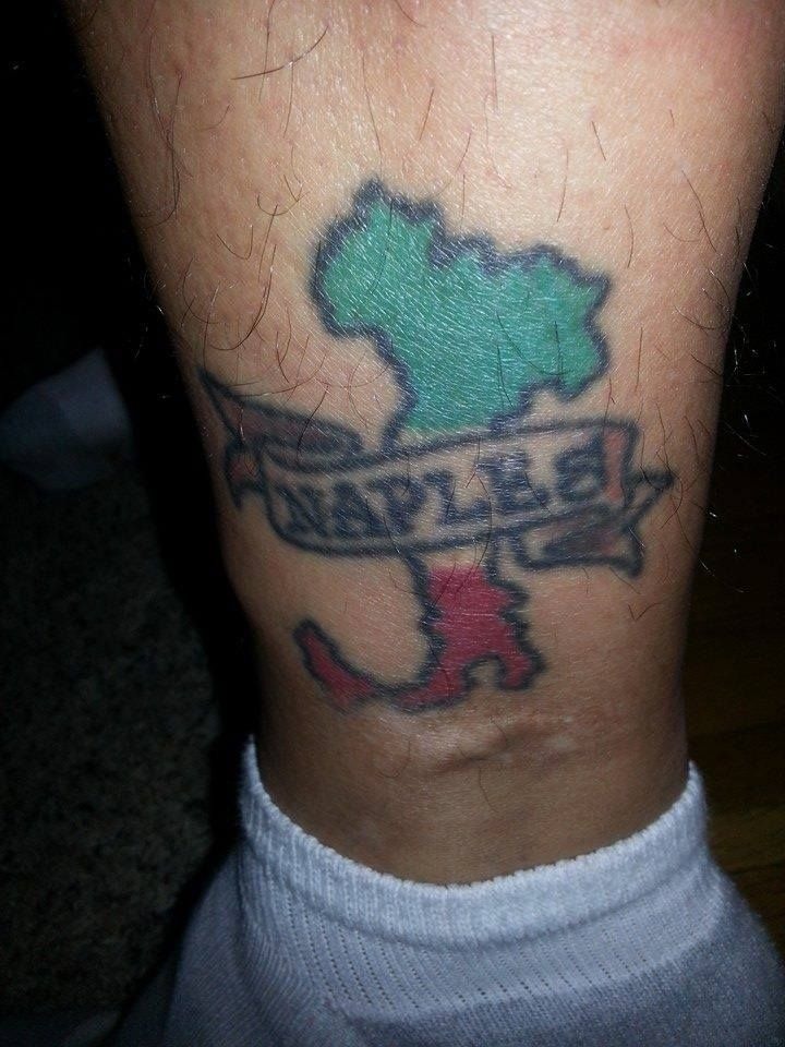Naples Italy Map Tattoo