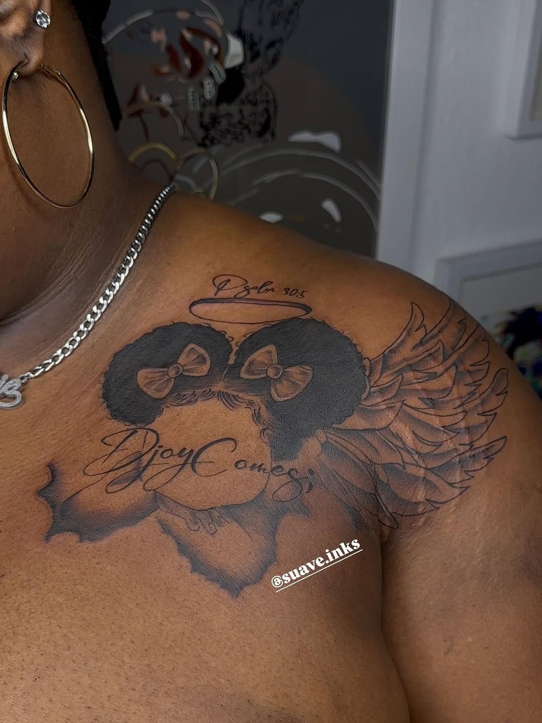 Memorial Angel Tattoo for Infant Loss