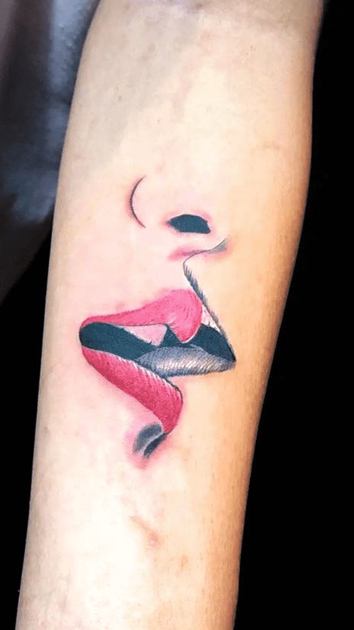 Bold and Artistic Lip Tattoos