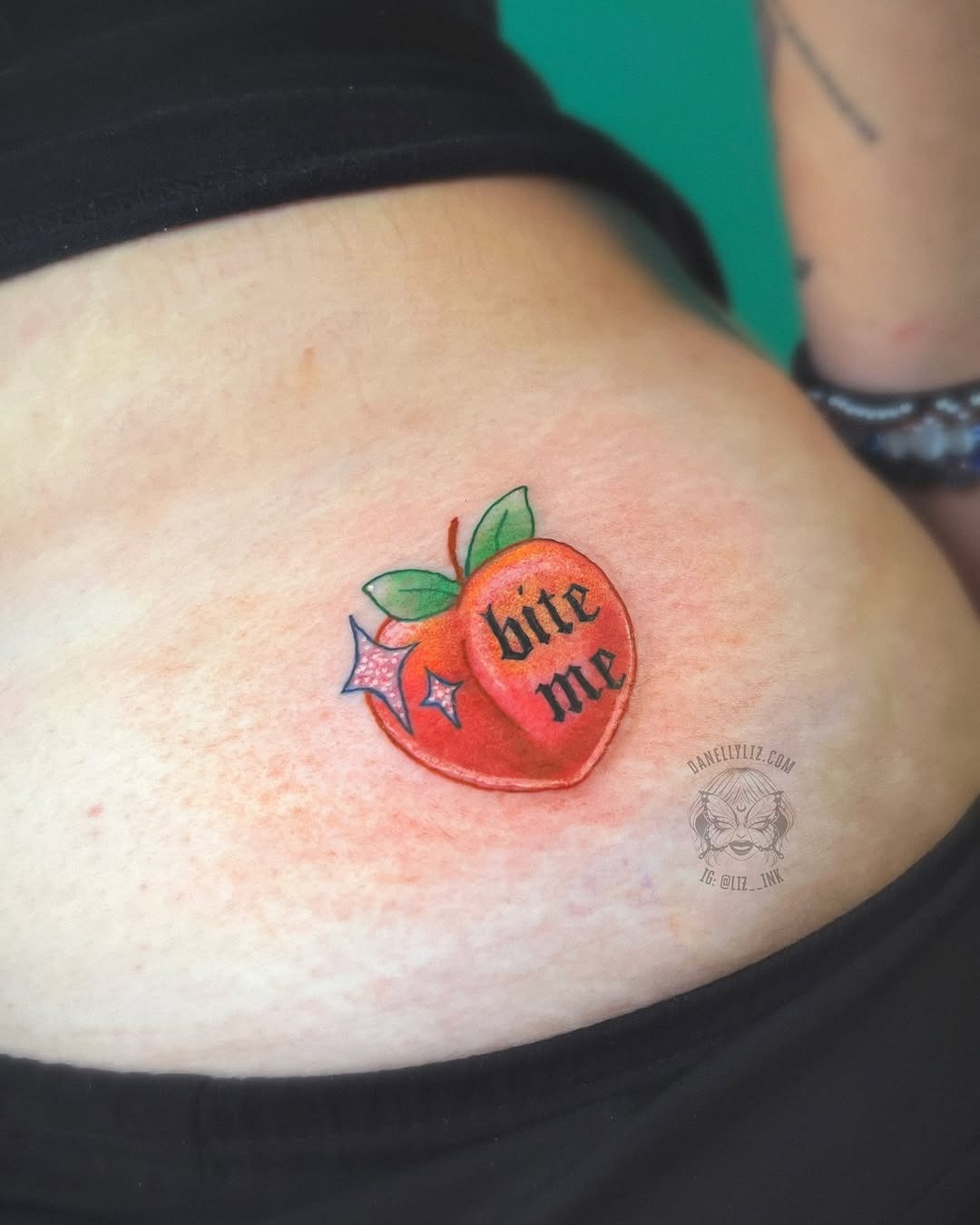 Playful Peach Tattoo Concept