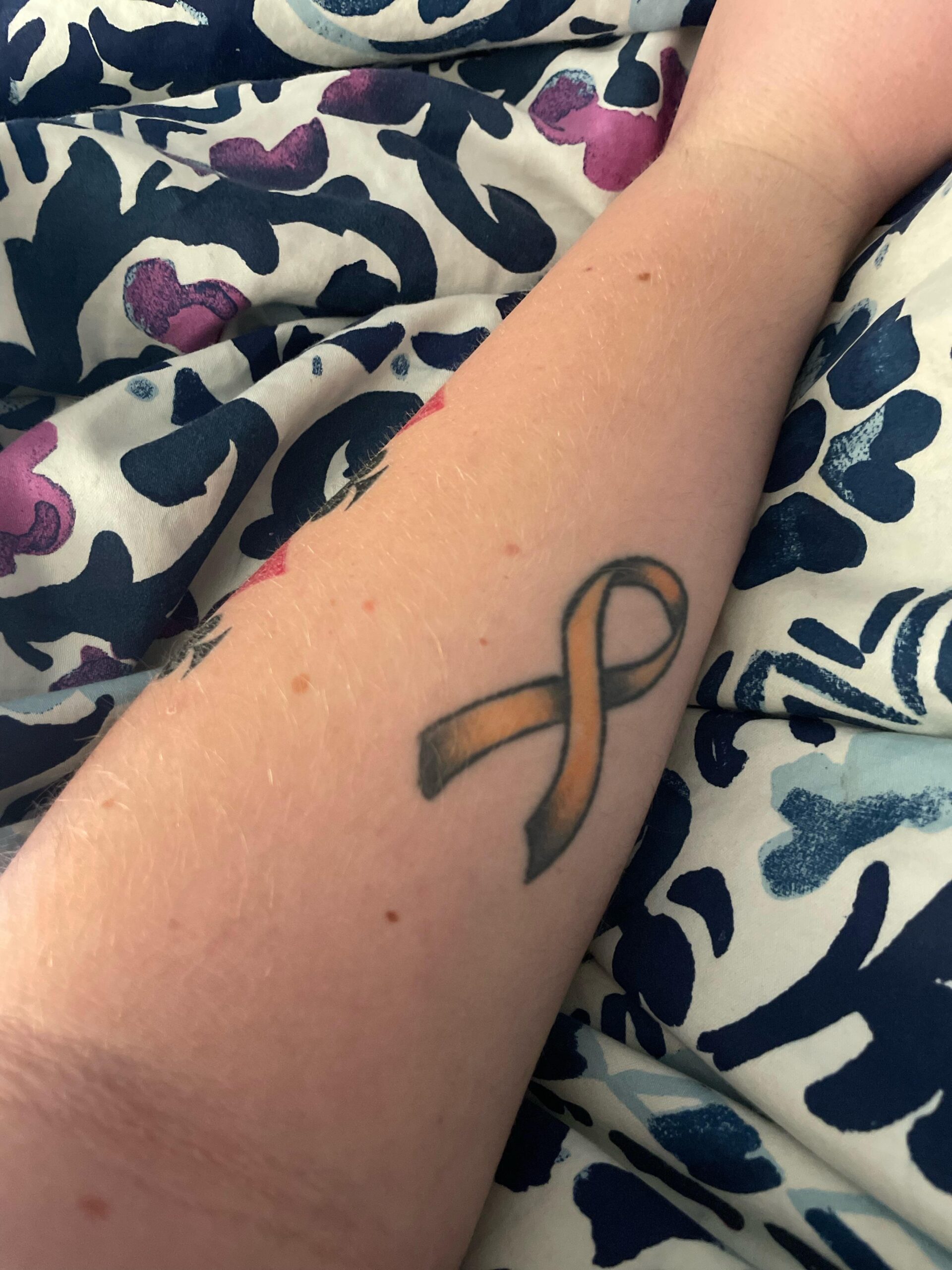 Classic Awareness Ribbon Tattoo for Pregnancy Loss