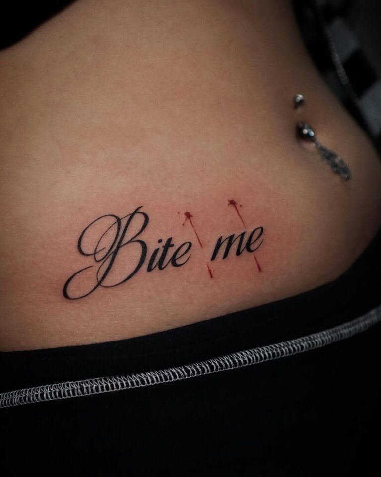 30 Bite Me Tattoo Designs with a Sharp and Playful Edge