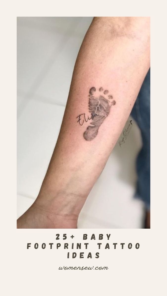Delicate Footprint Tattoos for Remembrance