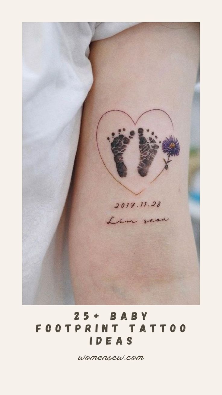 Meaningful Baby Footprint Memorial Tattoos