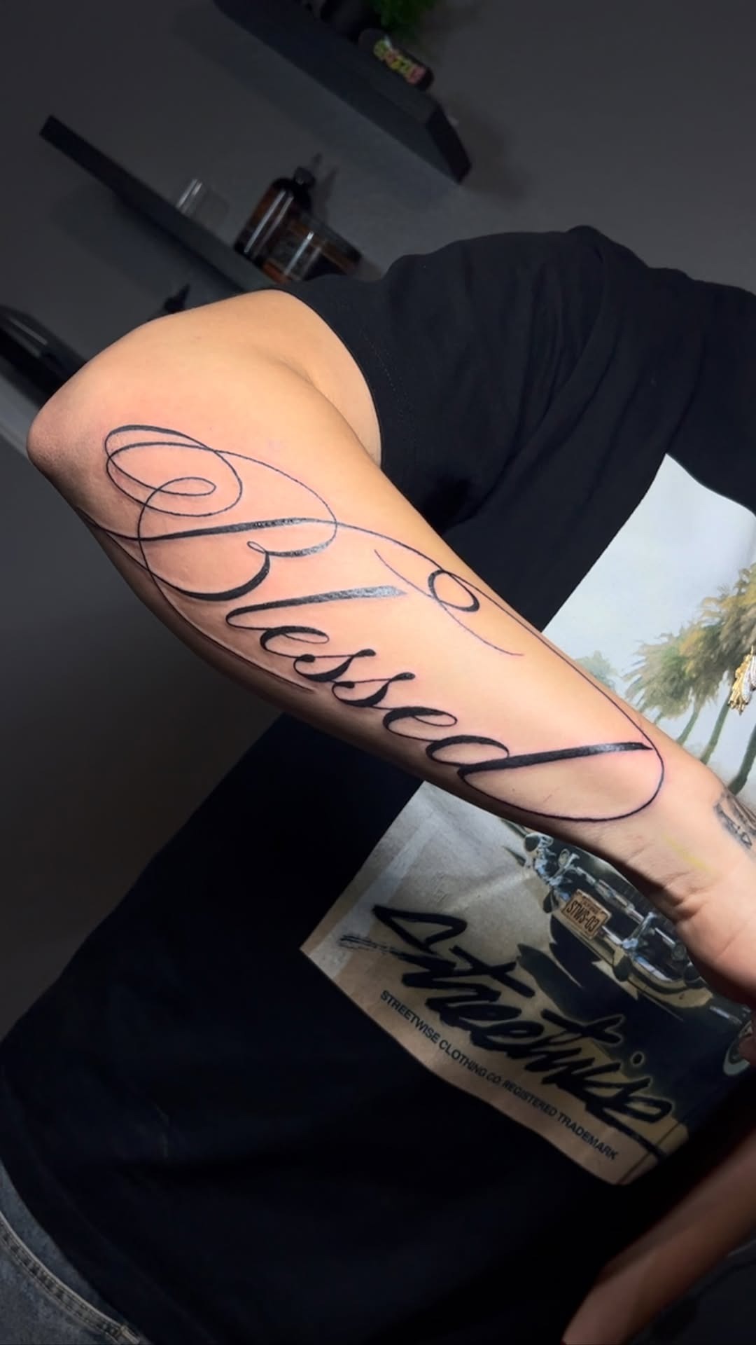 Elegant Cursive Blessed Ink