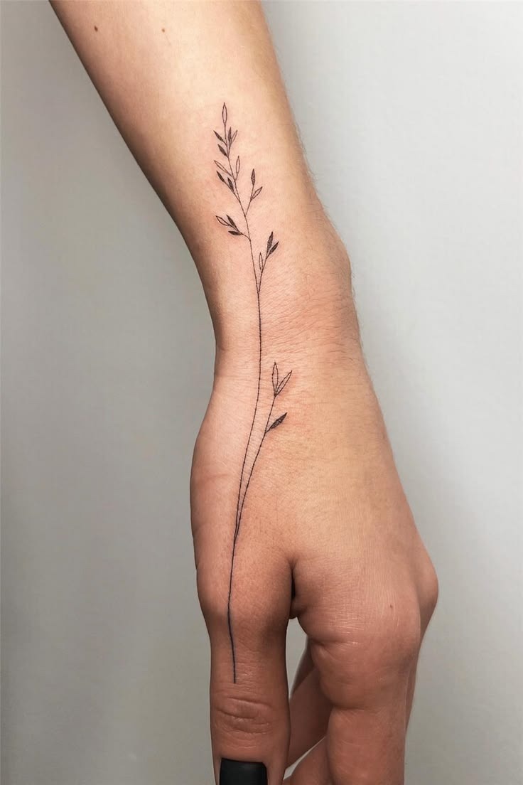 Delicate Fine Line Botanical Ink