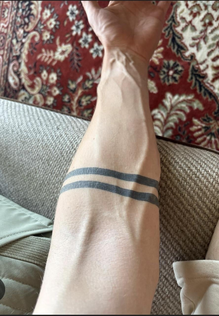 Classic Minimalist Black Armband Tattoo