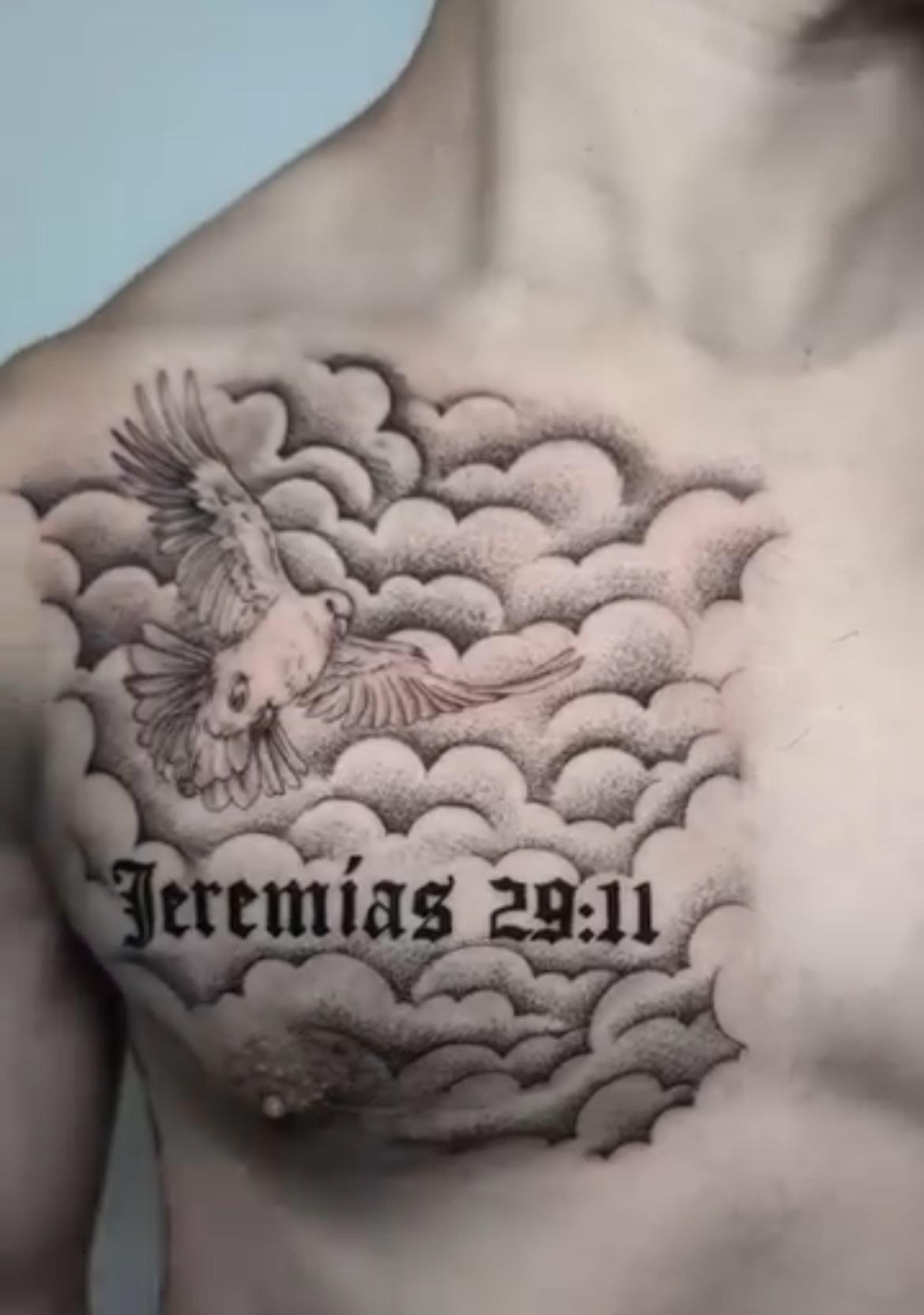 Scripture-Inspired Dove Chest Piece