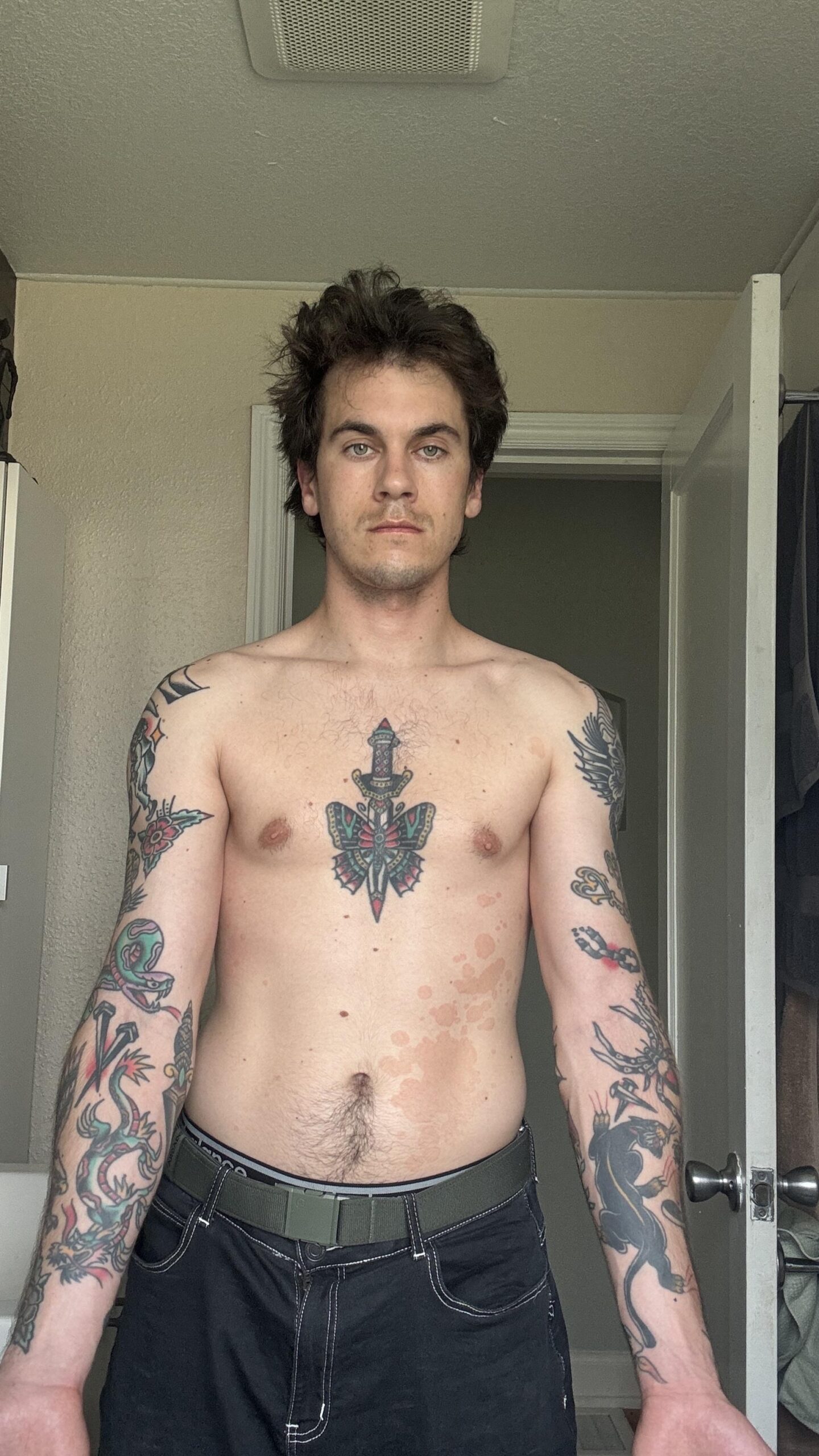 Classic Center-Chest Tattoo Design
