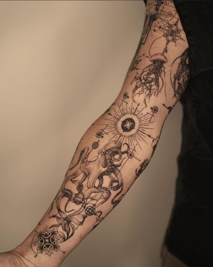 Intricate Whimsical Celestial Sleeve