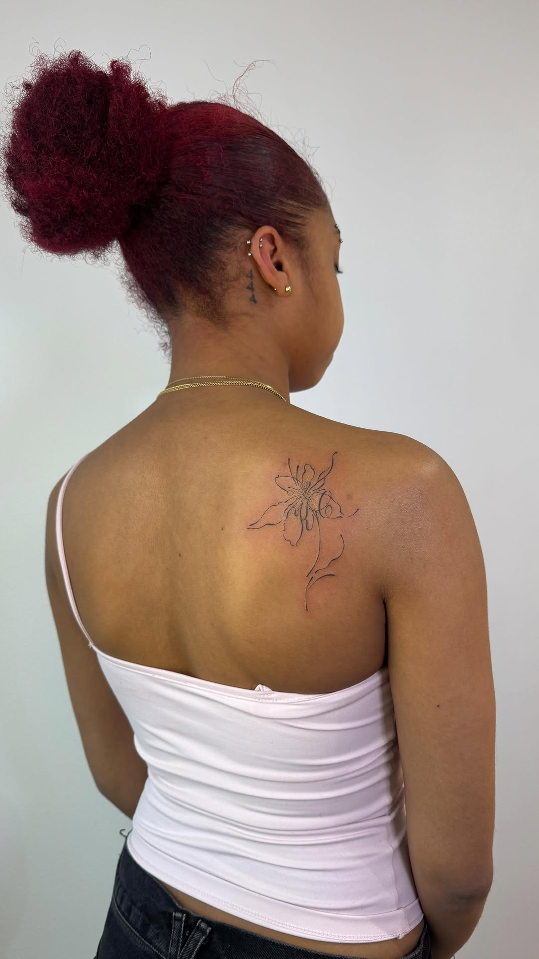 Elegant Minimalist Flower Tattoo