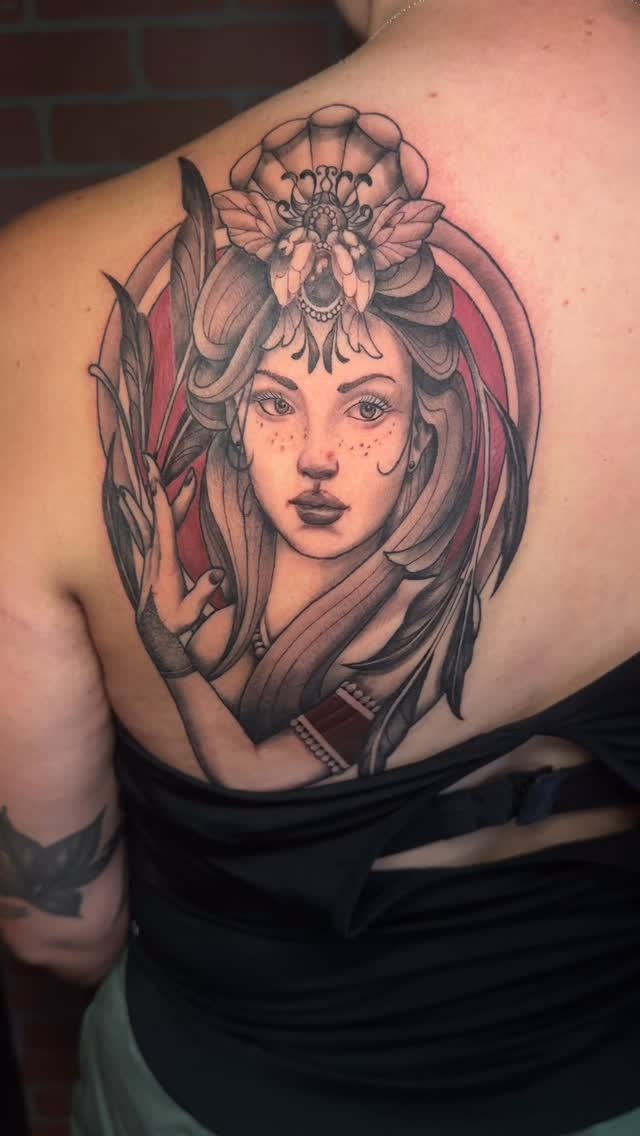 Intricate Portrait Shoulder Ink