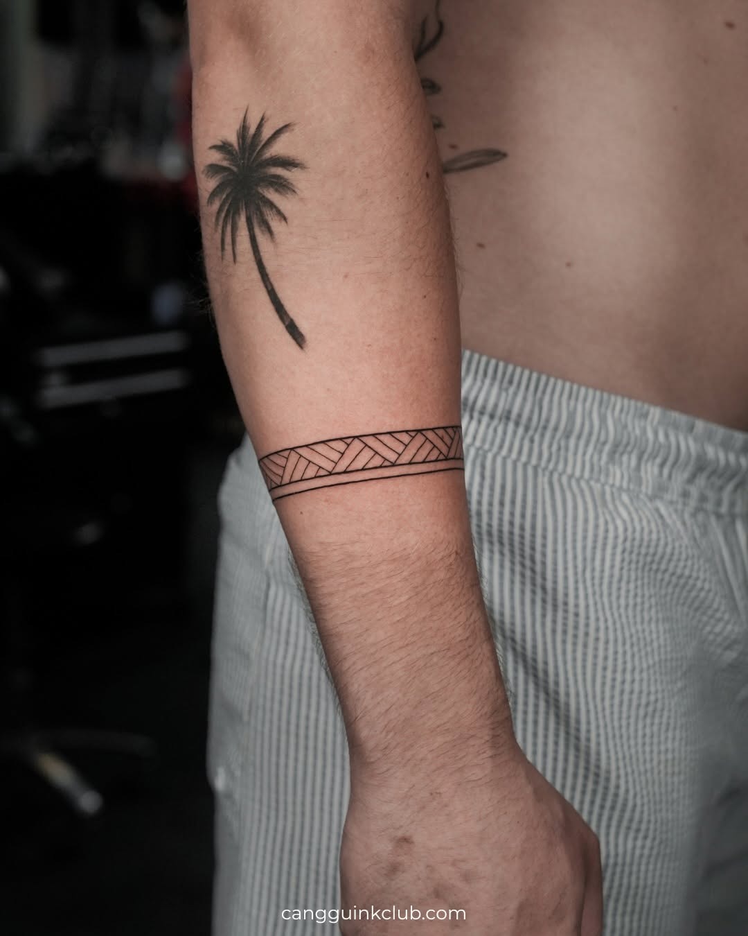 Minimalist Pattern Band Tattoo