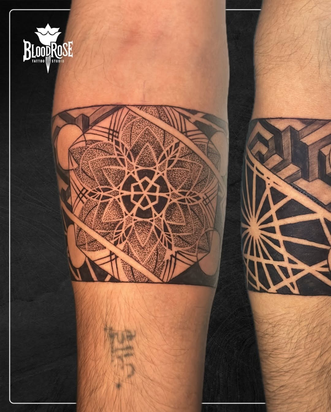 Intricate Geometric Band Tattoo Inspiration