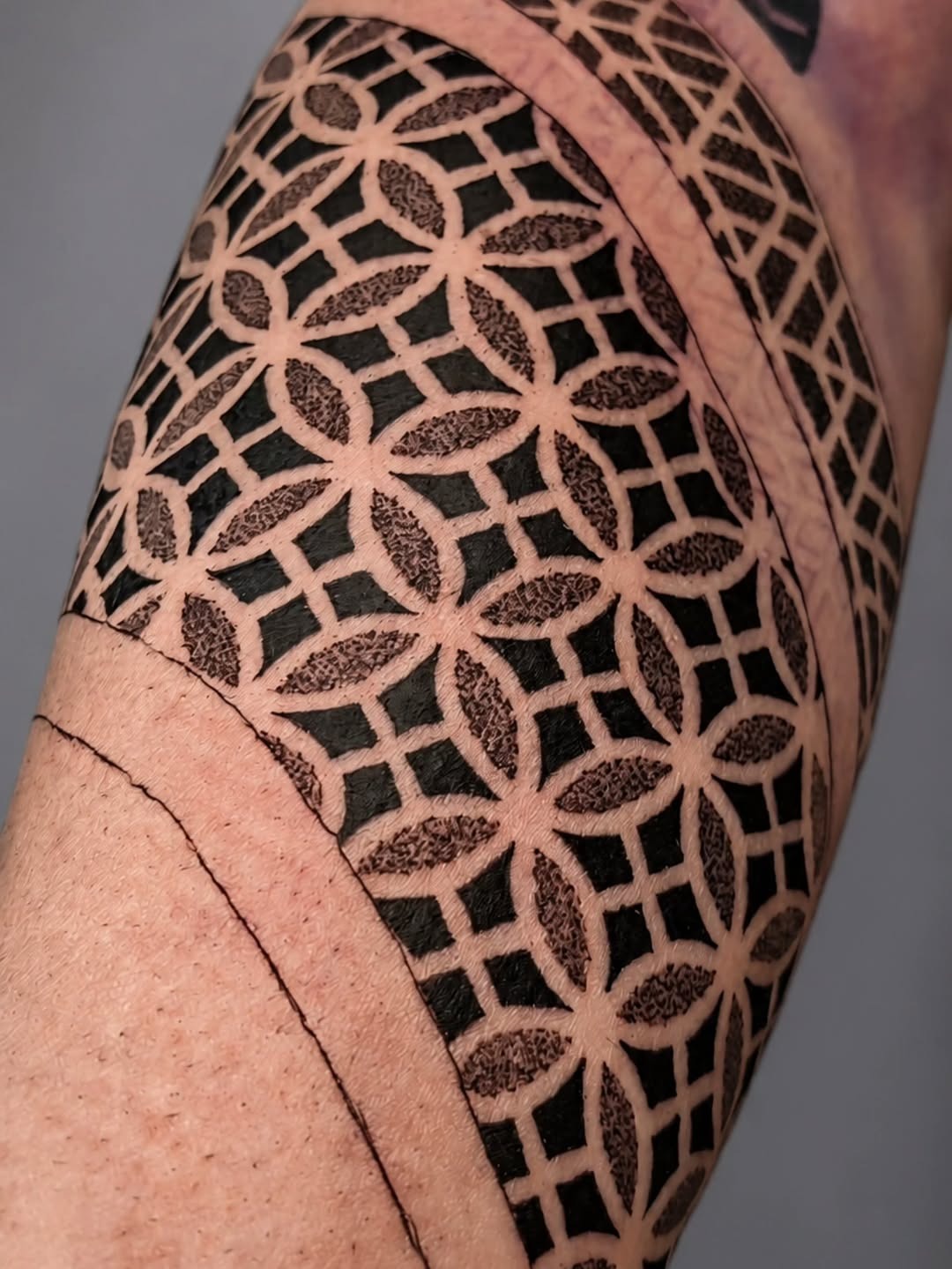 Intricate Geometric Band Tattoo