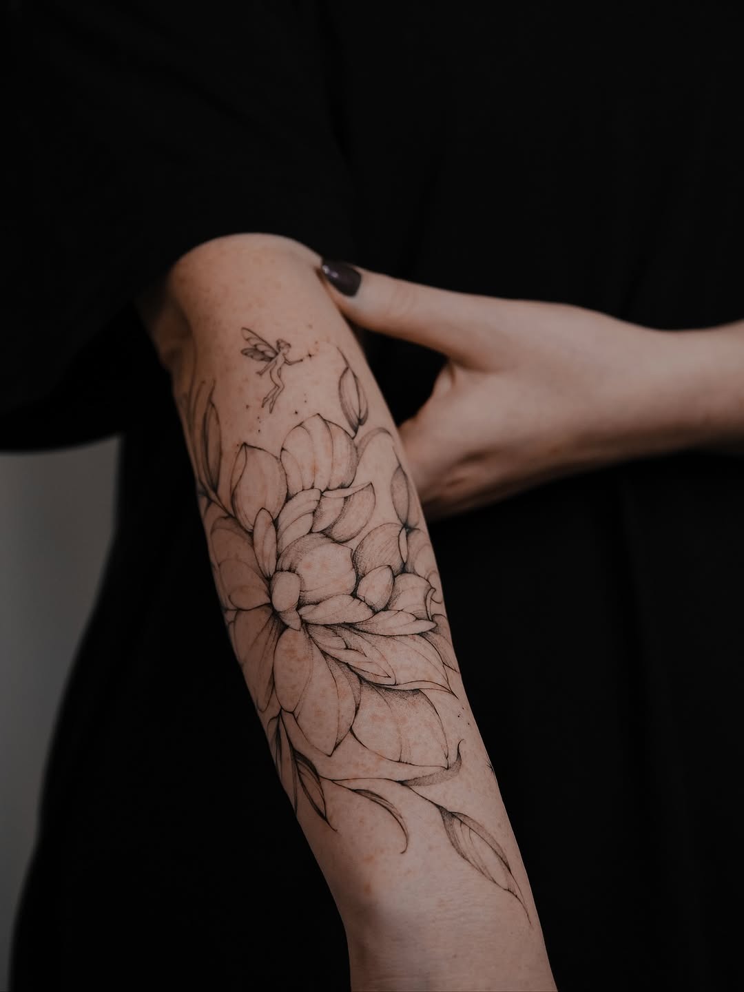 Detailed Botanical Forearm Ink