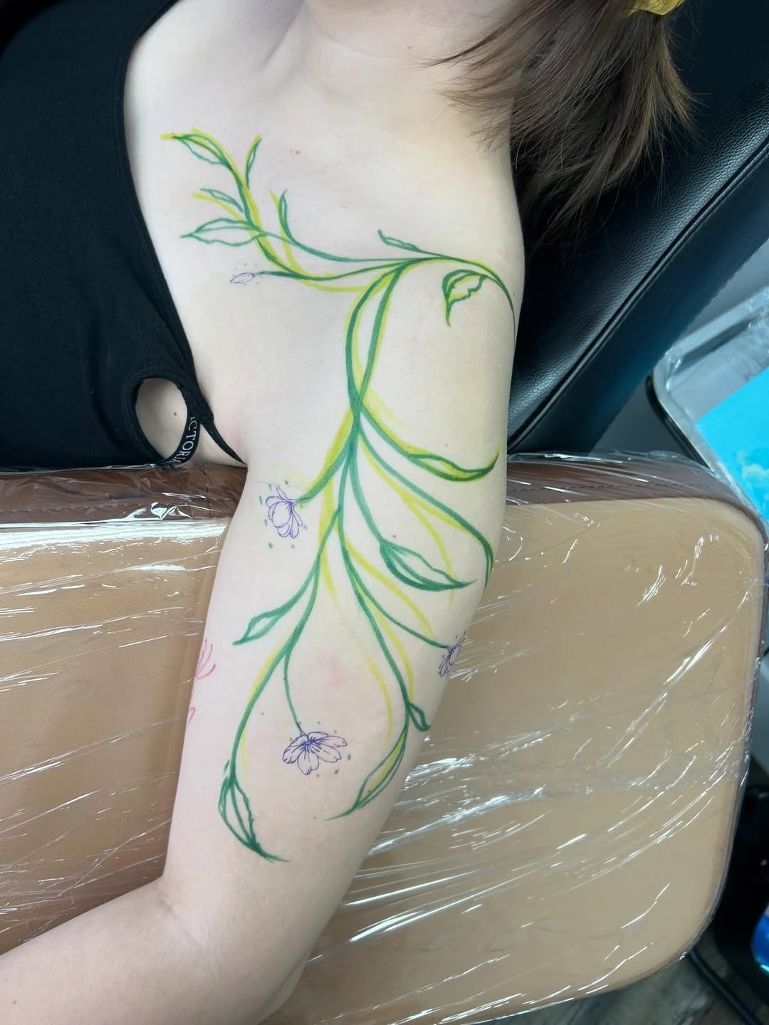 Elegant Flowing Vine Arm Tattoo