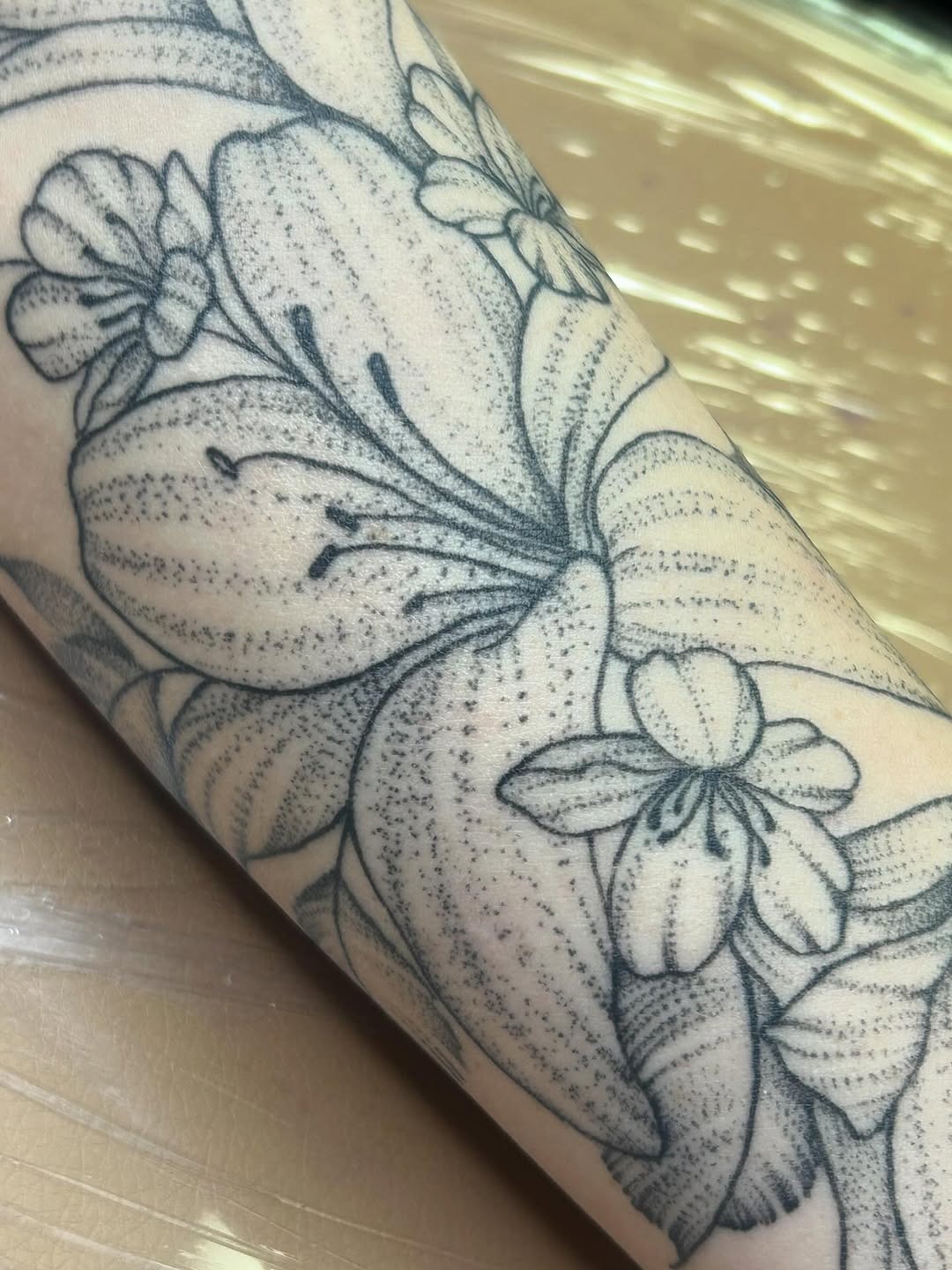 Detailed Botanical Floral Sleeve Ink