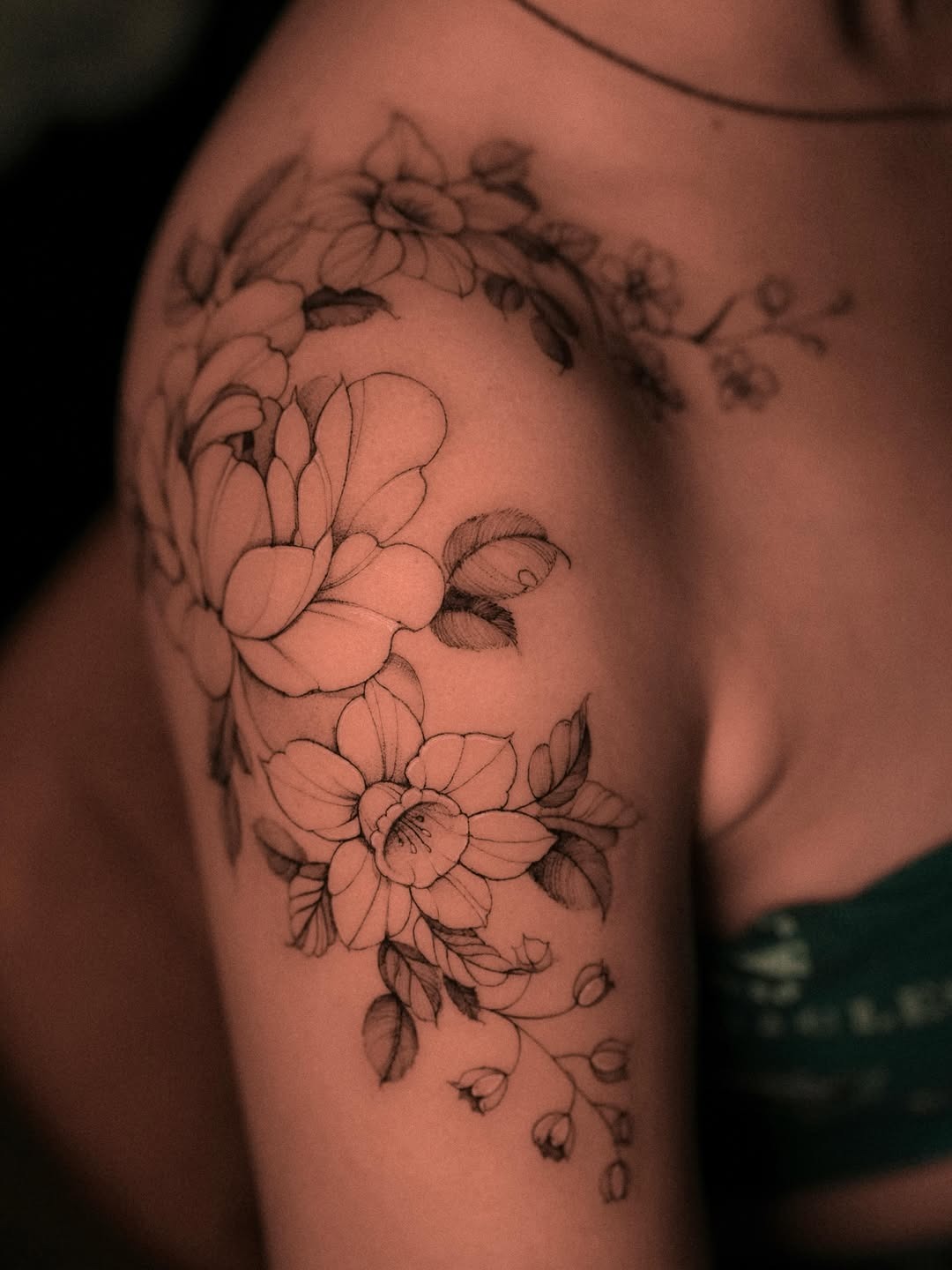 Stunning Floral Shoulder Masterpiece