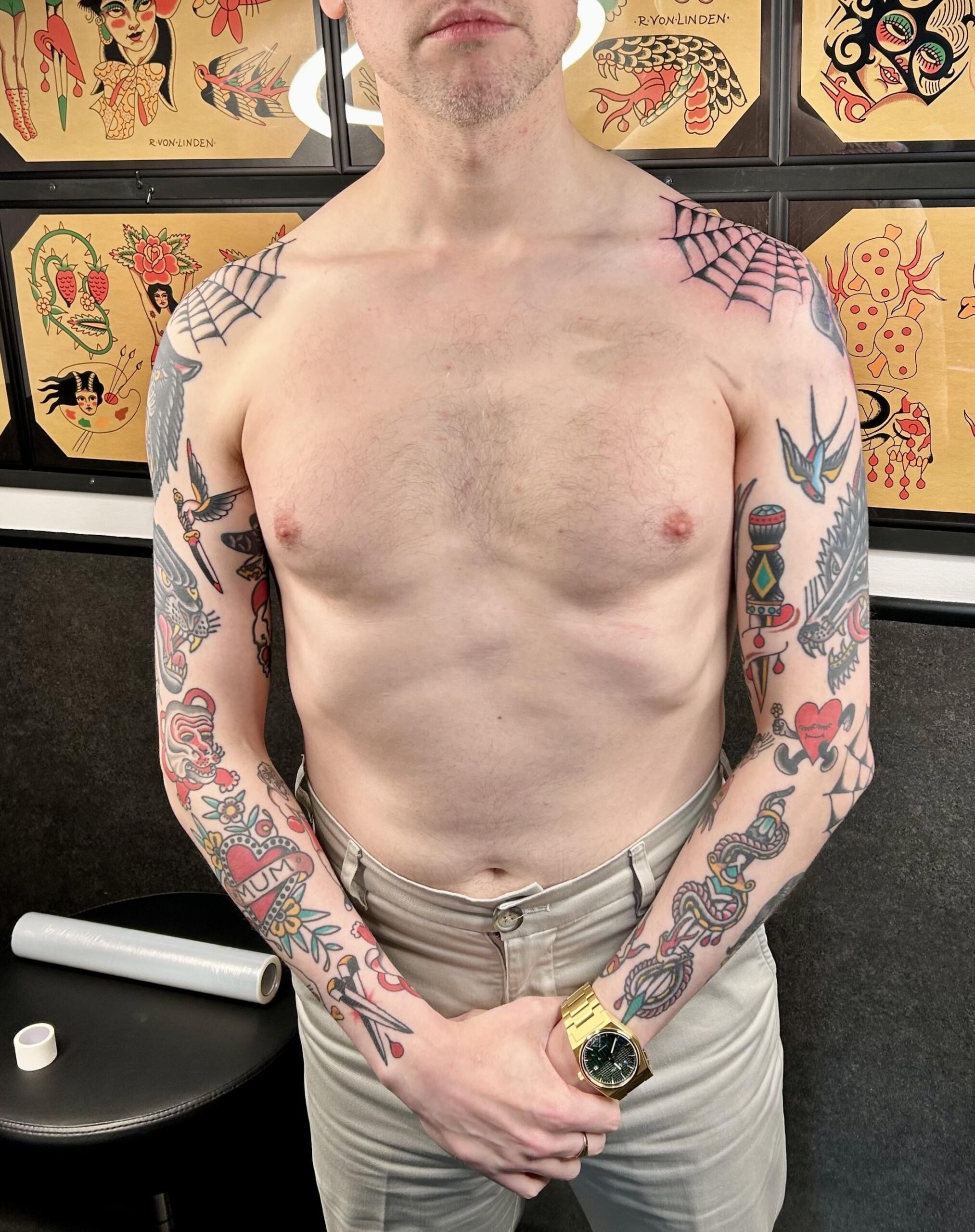 Traditional Upper Body Ink