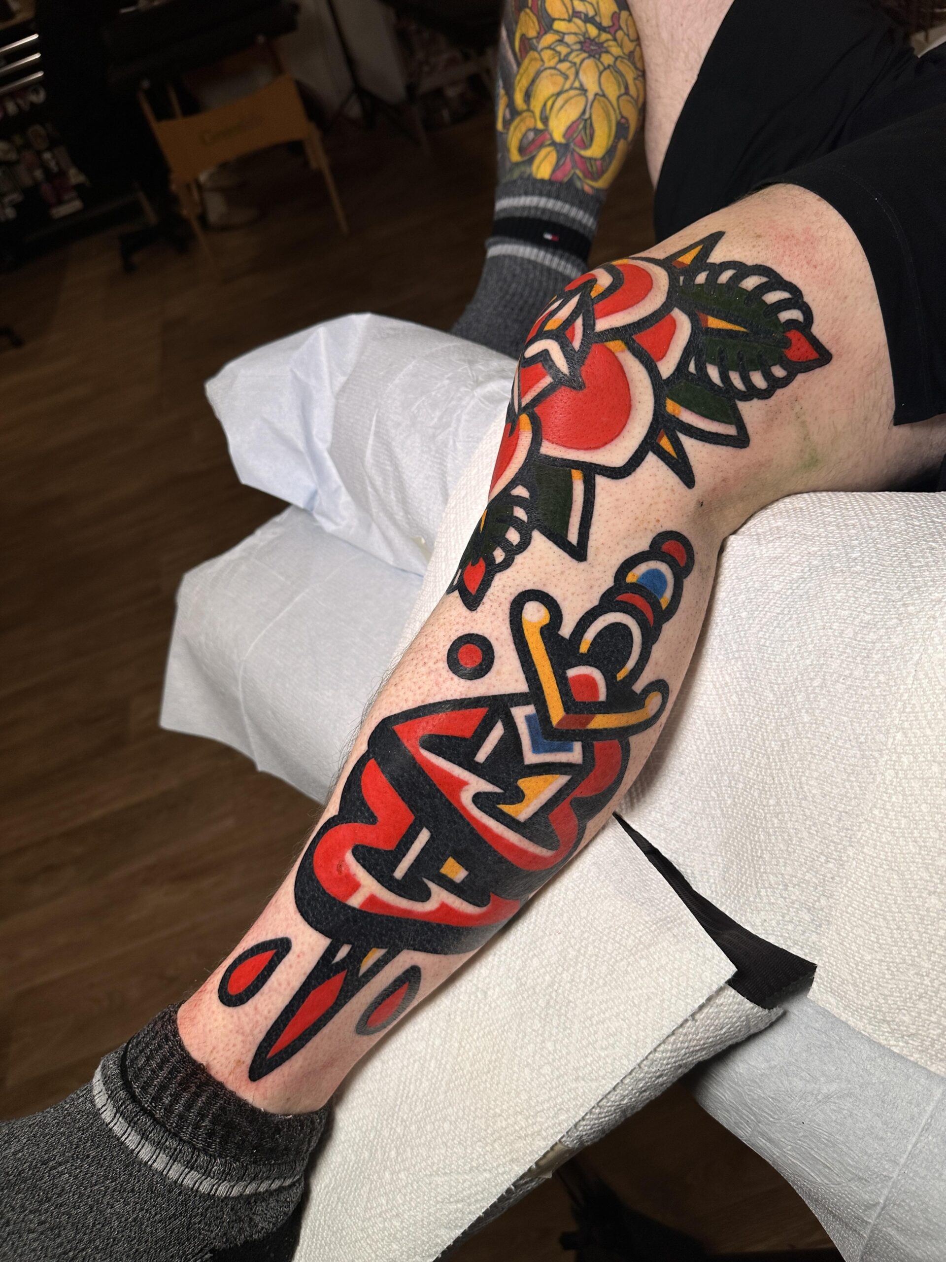 Bold Traditional Tattoo Sleeve