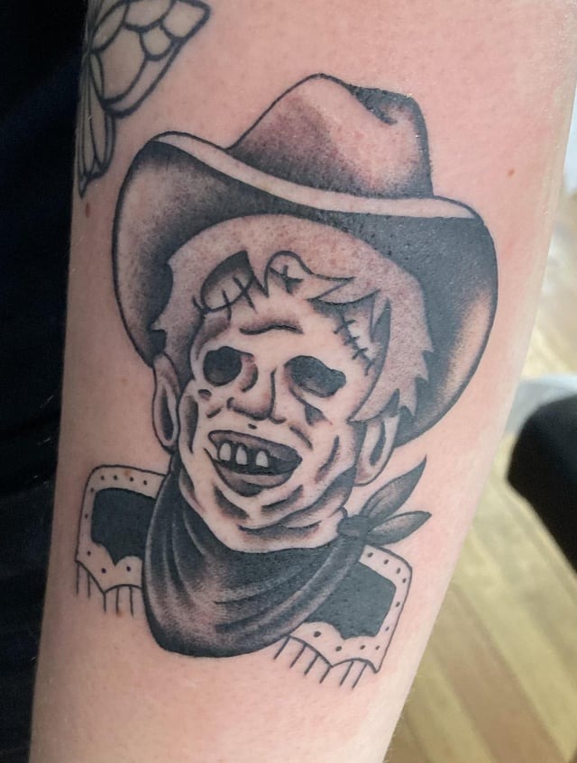 Cowboy Portrait Traditional Tattoo