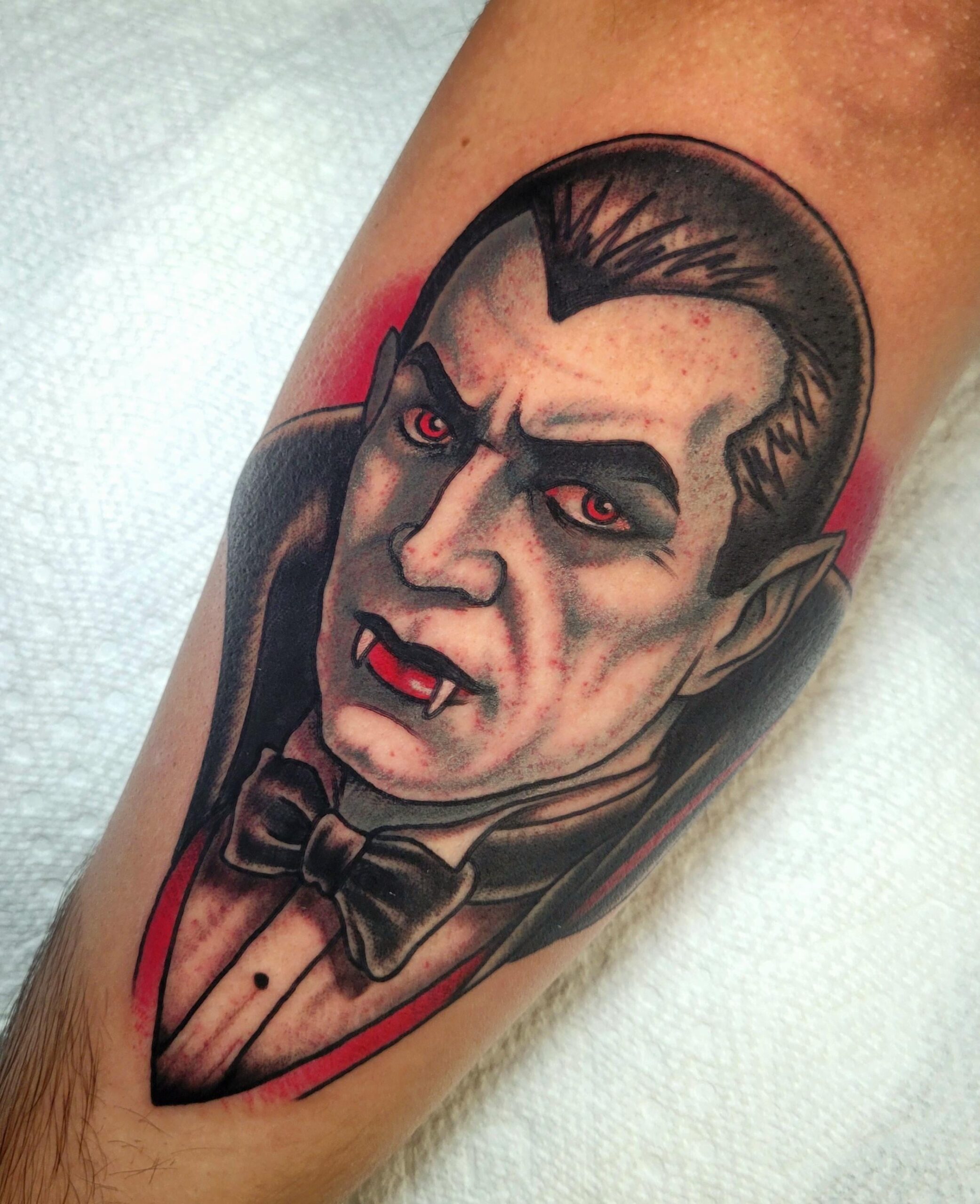 Striking Neo-Traditional Vampire Portrait