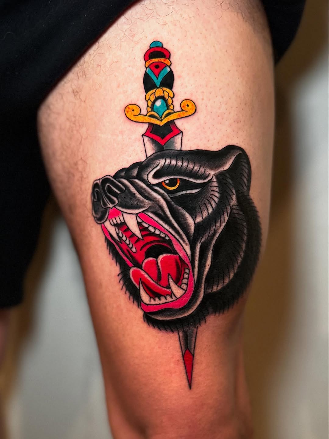 Traditional Panther and Dagger Piece