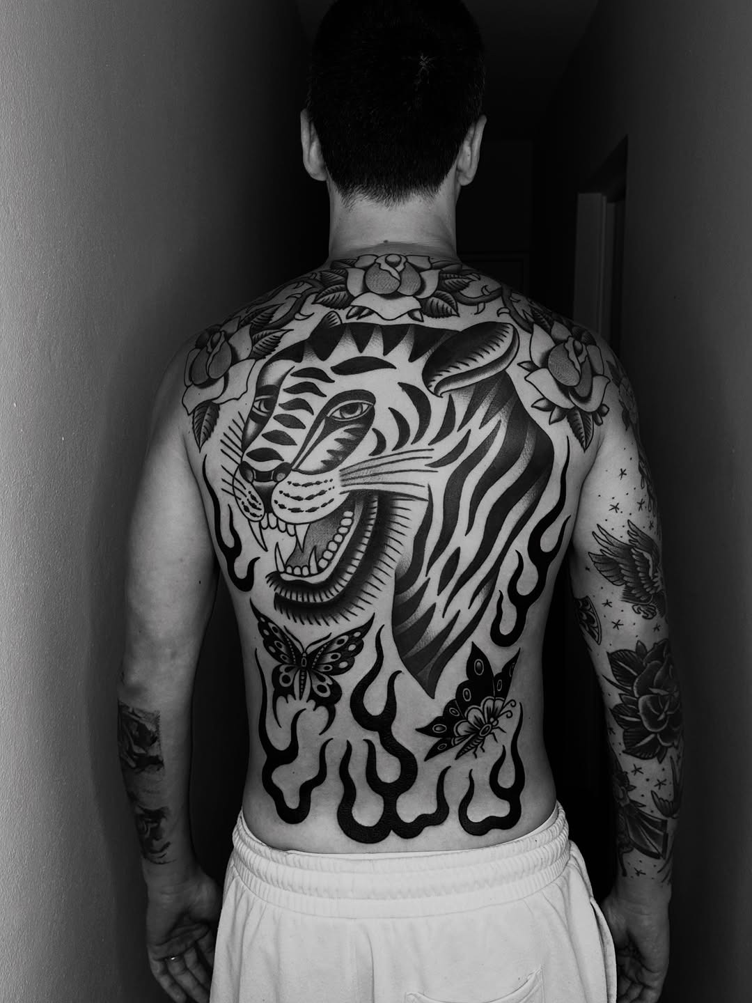 Intricate Tiger Traditional Back Piece