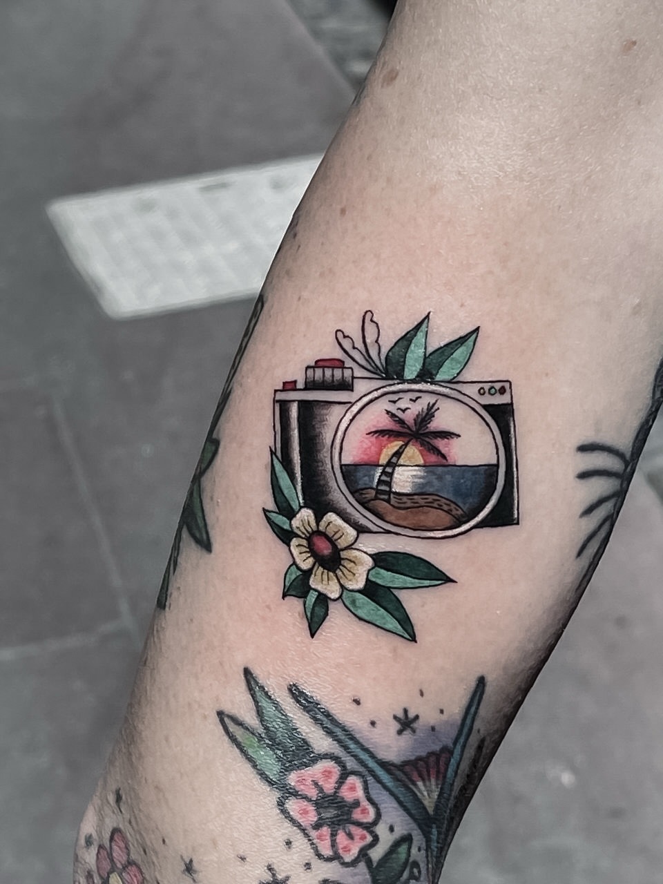 Intricate Traditional Camera Ink