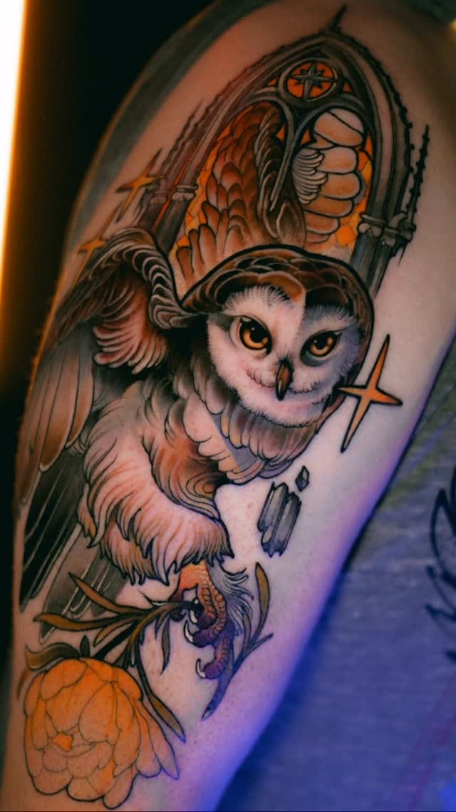 Ethereal Owl Neo-Traditional Art