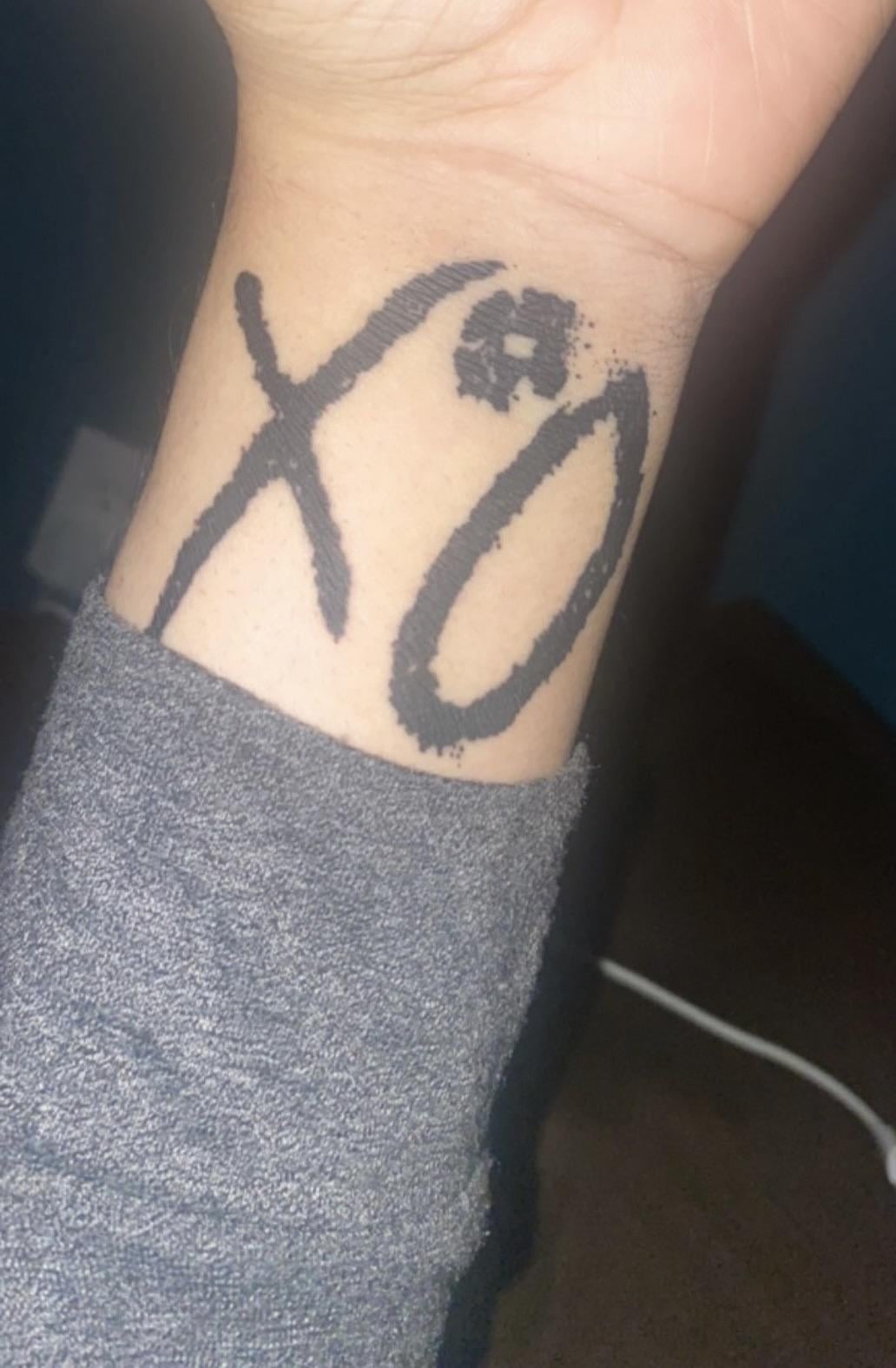 Classic XO Wrist Tattoo